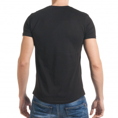 Мъжка черна тениска с камуфлажен череп tsf060217-40 3