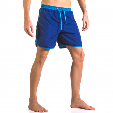 Мъжки сини бански тип шорти с удобни джобове ca050416-32 4