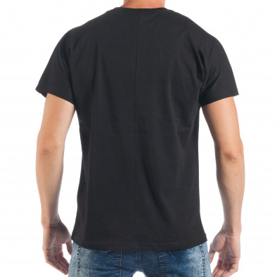 Черна мъжка тениска с релефен папагал tsf250518-10 4