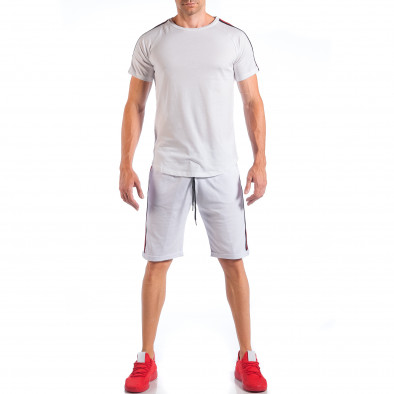 Бял мъжки спортен комплект с ленти it050618-38 3