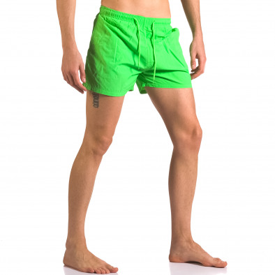 Зелени мъжки бански с джобове тип шорти ca050416-4 4