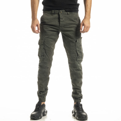 Зелен мъжки панталон Cargo Jogger 8016 tr161220-19 2