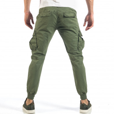 Мъжки зелени карго панталони с цип it260318-100 4