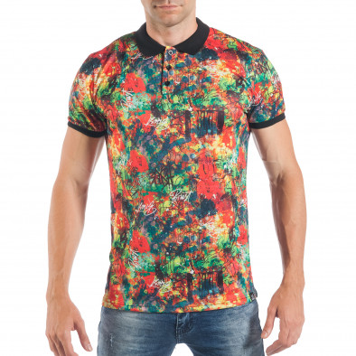 Мъжка колоритна тениска тип polo shirt tsf250518-44 3