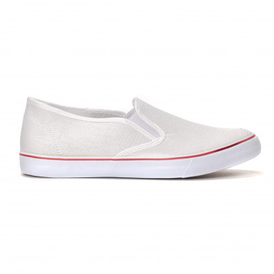 Мъжки класически slip-on кецове в бяло it240418-8 2