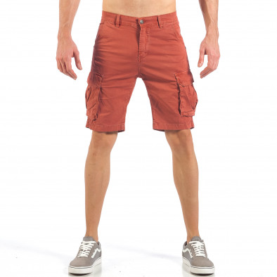 Мъжки къси карго панталони в червено it260318-125 2