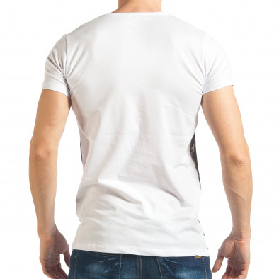 Мъжка бяла тениска с два черепа tsf020218-69 3