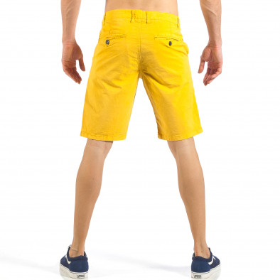 Мъжки жълти къси панталони с италиански джобове it260318-139 3