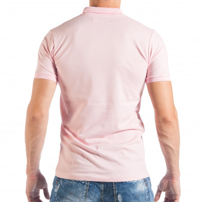 Розова мъжка тениска пике с яка tsf250518-35 3