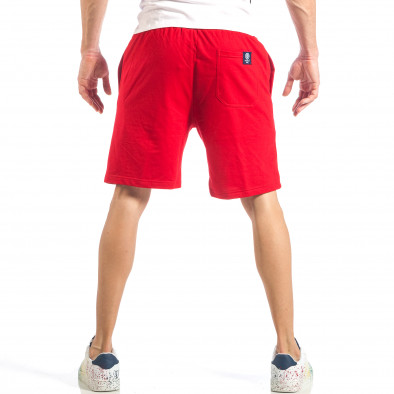 Мъжки червени шорти с бяло лого it040518-48 4