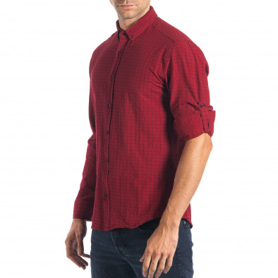 Мъжка червена риза на квадрати tsf270917-12 4