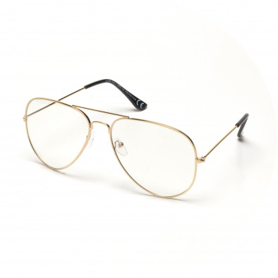 Пилотски прозрачни очила със златиста рамка it250418-7 2