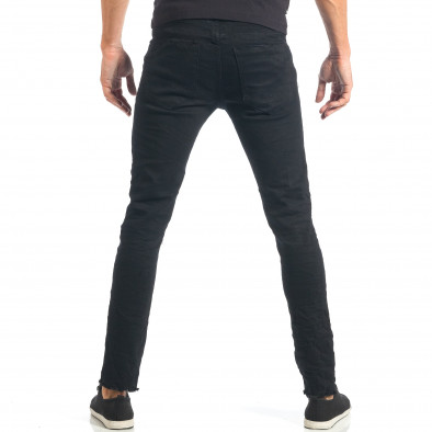 Мъжки черни дънки със скъсвания на коленете it260917-59 3