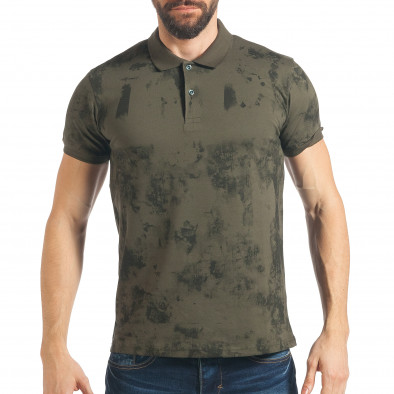 Мъжка зелена тениска с черен ефект tsf020218-56 2