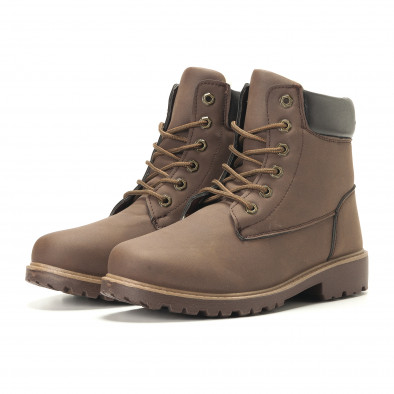 Мъжки кафяви боти с допълнителна подплата it251017-63 3