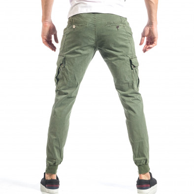 Зелен мъжки карго панталон с дрeбен десен it040518-19 3