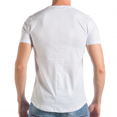 Мъжка бяла тениска с жълт принт SAW Mystery tsf290318-55 3