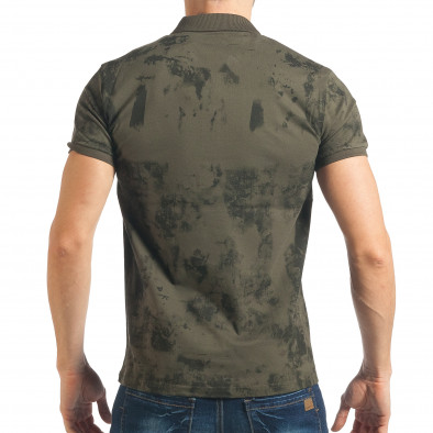 Мъжка зелена тениска с черен ефект tsf020218-56 3
