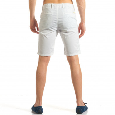 Мъжки бели къси панталони с италиански джобове it140317-147 3