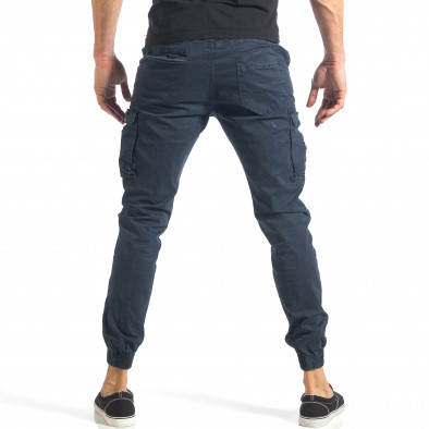 Мъжки син карго панталон на малки черни детайли it290118-31 3