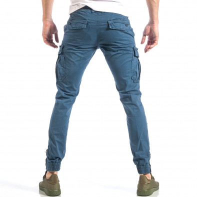 Мъжки син карго панталон с кръпки it040518-23 3