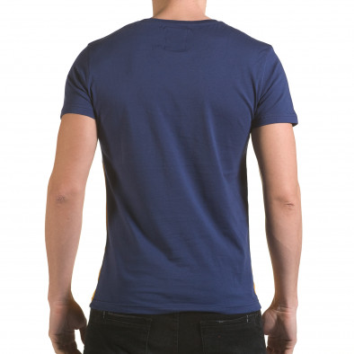 Мъжка синя тениска с жълта долна част il170216-12 3