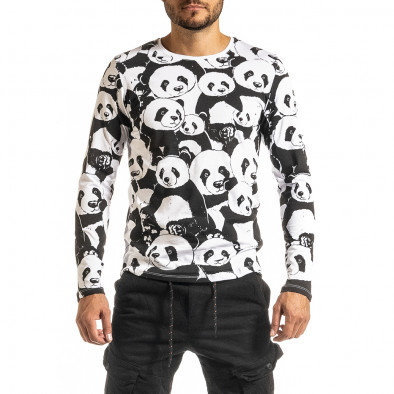Мъжка черно-бяла блуза Panda tr300920-23 2