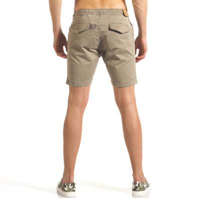 Мъжки бежови къси панталони с леко смъкнато дъно it140317-133 3