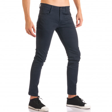 Мъжки син спортно-елегантен панталон it150816-2 4
