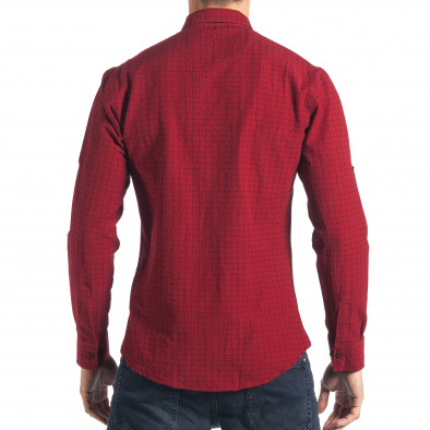 Мъжка червена риза на квадрати tsf270917-12 3
