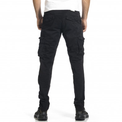 Мъжки черен панталон с прави крачоли & Big Size tr270421-15 3