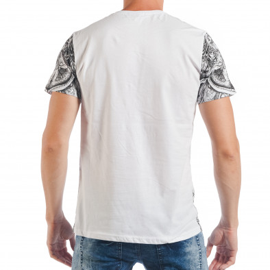 Мъжка бяла тениска с tattoo принт tsf250518-73 3