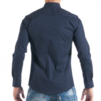 Фина мъжка риза тип Oxford в синьо с S мотив it050618-18 3