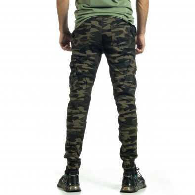 Мъжки карго панталон бежово-зелен камуфлаж tr270421-7 3
