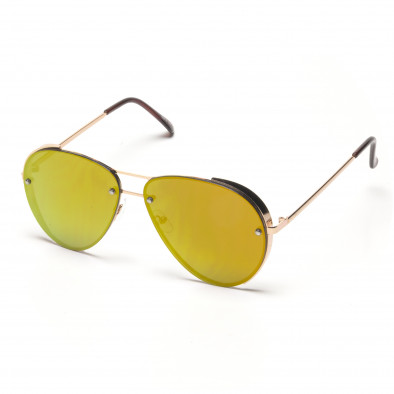 Пилотски слънчеви очила със златисти огледални стъкла it250418-28 2