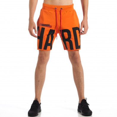 Оранжеви мъжки шорти traning Hard tsf180618-8 2