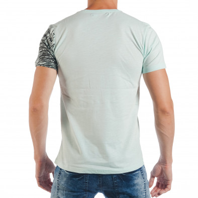Зелена мъжка тениска с палмови листа tsf250518-27 3