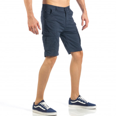 Мъжки къси карго панталони в синьо it260318-126 3