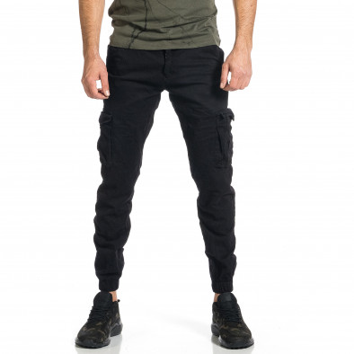 Мъжки черен карго панталон Jogger & Big Size 8022 tr270421-12 2
