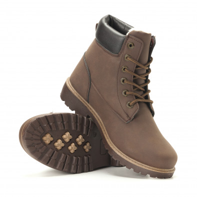 Мъжки кафяви боти с допълнителна подплата it251017-63 4