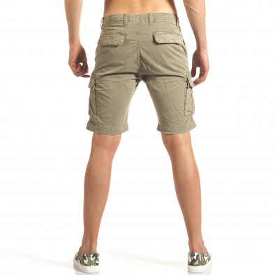 Мъжки зелени къси панталони с джобове на крачолите it140317-140 3