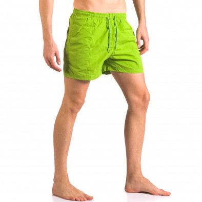 Мъжки зелени бански шорти с бандаж и джобове ca050416-15 4