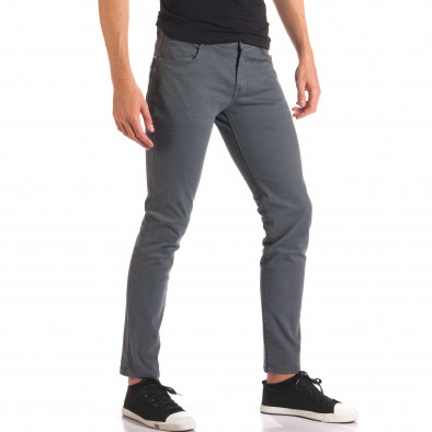 Мъжки сив спортно-елегантен панталон it150816-1 4
