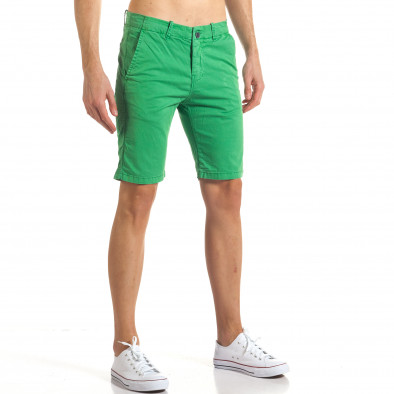 Мъжки зелени къси панталони с италиански джобове it140317-174 4
