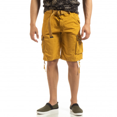 Мъжки карго бермуди камел с колан it090519-40 3