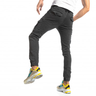 Мъжки карго панталон в сиво с черни акценти it261018-32 3