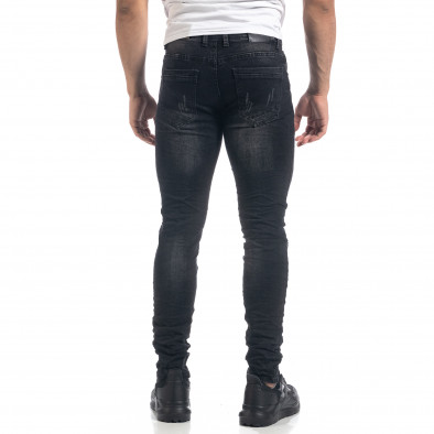Черни мъжки Slim fit дънки с прокъсвания it071119-10 3