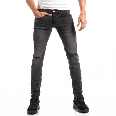 Slim Jeans в сиво с лек износен ефект it250918-14 3