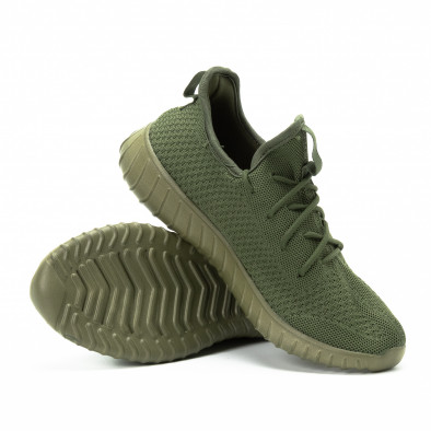 Леки мъжки маратонки от зелен текстил it140918-13 4