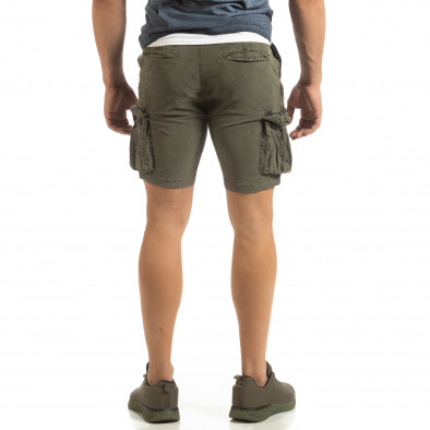 Slim fit къси карго панталони в милитъри зелено it090519-35 4